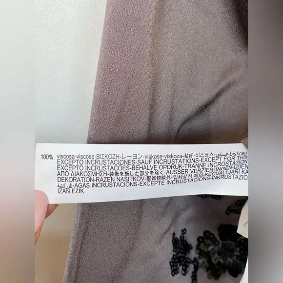 ⛔️ PENDING SALE⛔️ZARA SEQUIN EMBROIDERED WRAPBLOUSE MINK 2731/281/191/021 - Picture 4 of 12